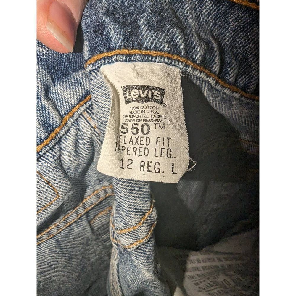 Women's Vintage Levi's 550 Made in the USA Relaxed Fit, Tapered Leg Size 12 - Picture 3 of 16